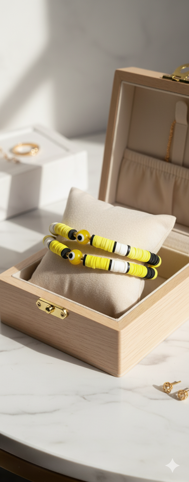 Heishi Bead Accent Bracelets