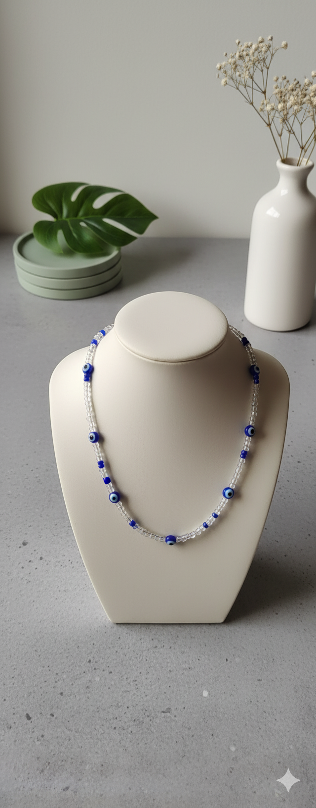 Delicate Evil Eye Beaded  Necklace