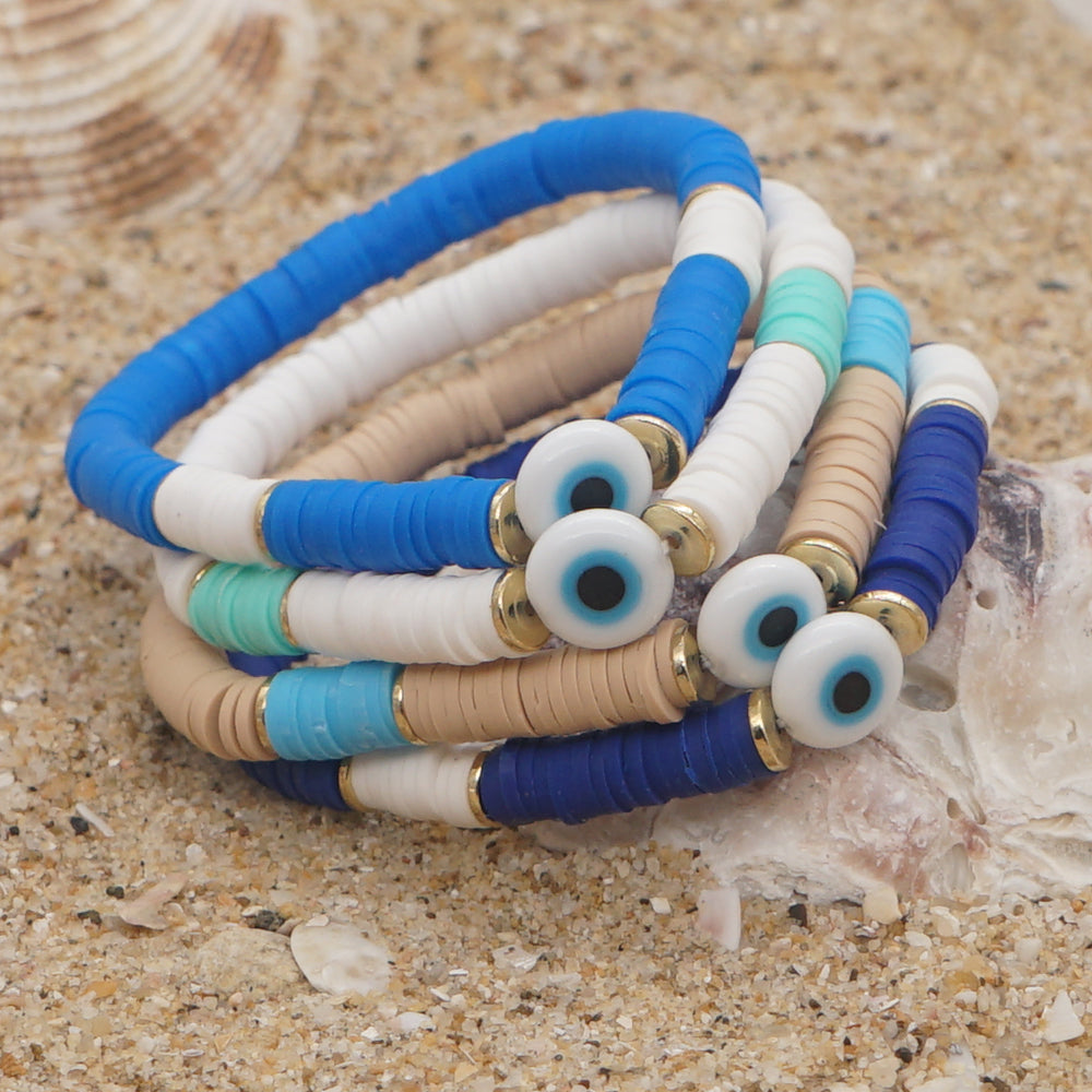 Heishi Bead Accent Bracelets