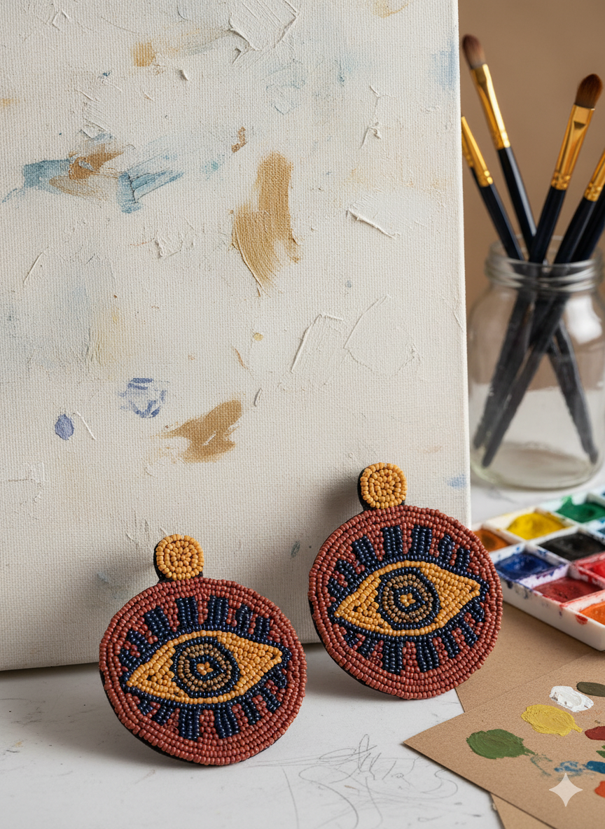 Evil Eye Embroidery Beads