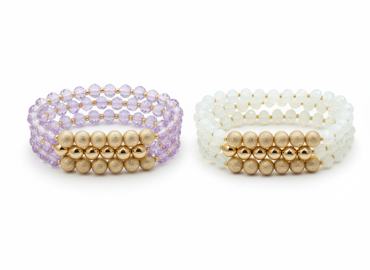 Glass Beaded Stackable