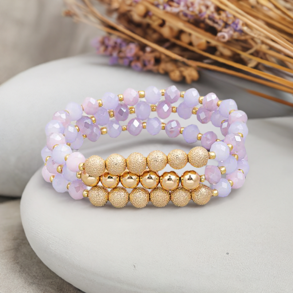 Glass Beaded Stackable