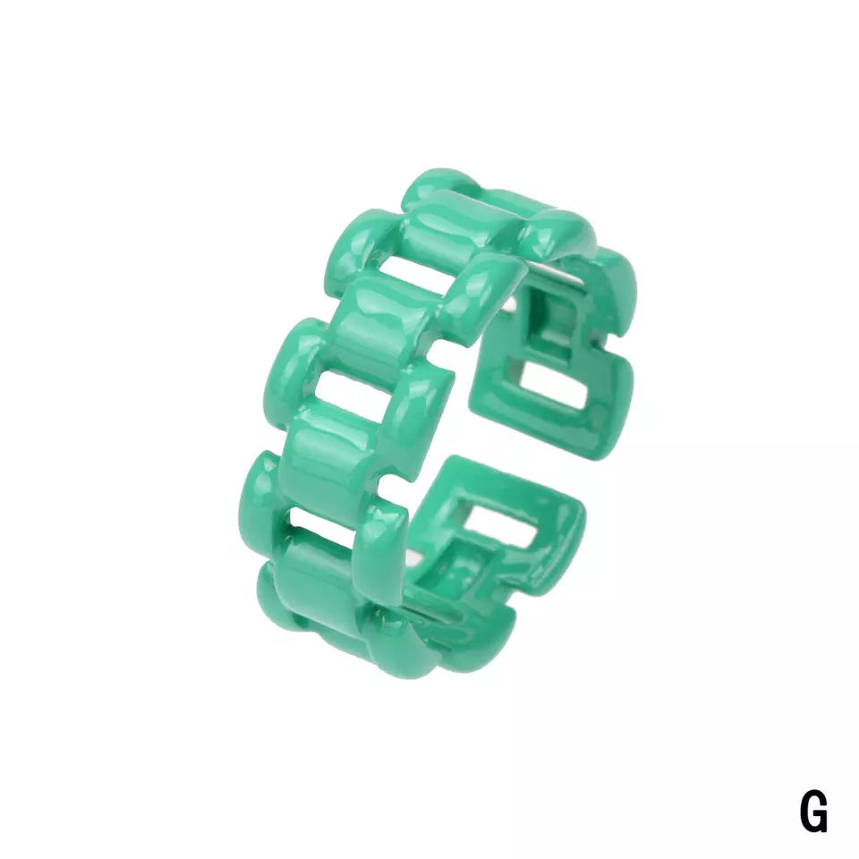 Colorful Adjustable ring