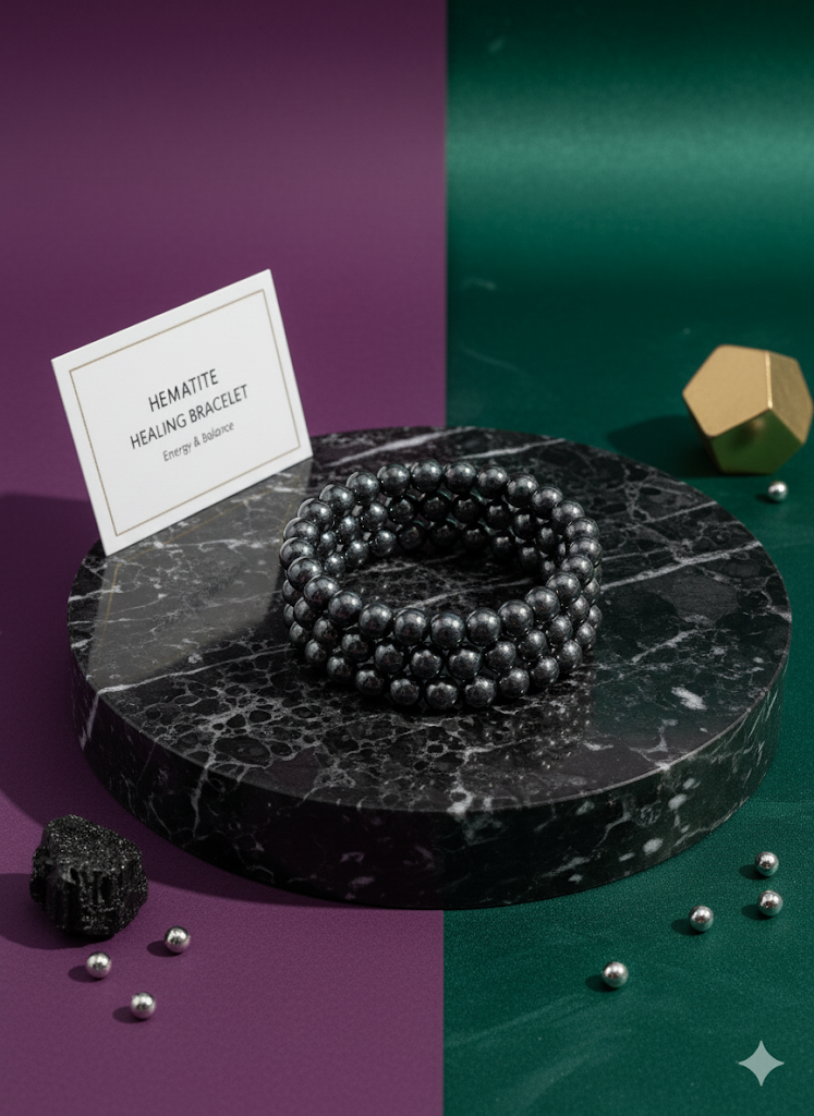 Hematite Bracelet – Grounding & Energy Balance