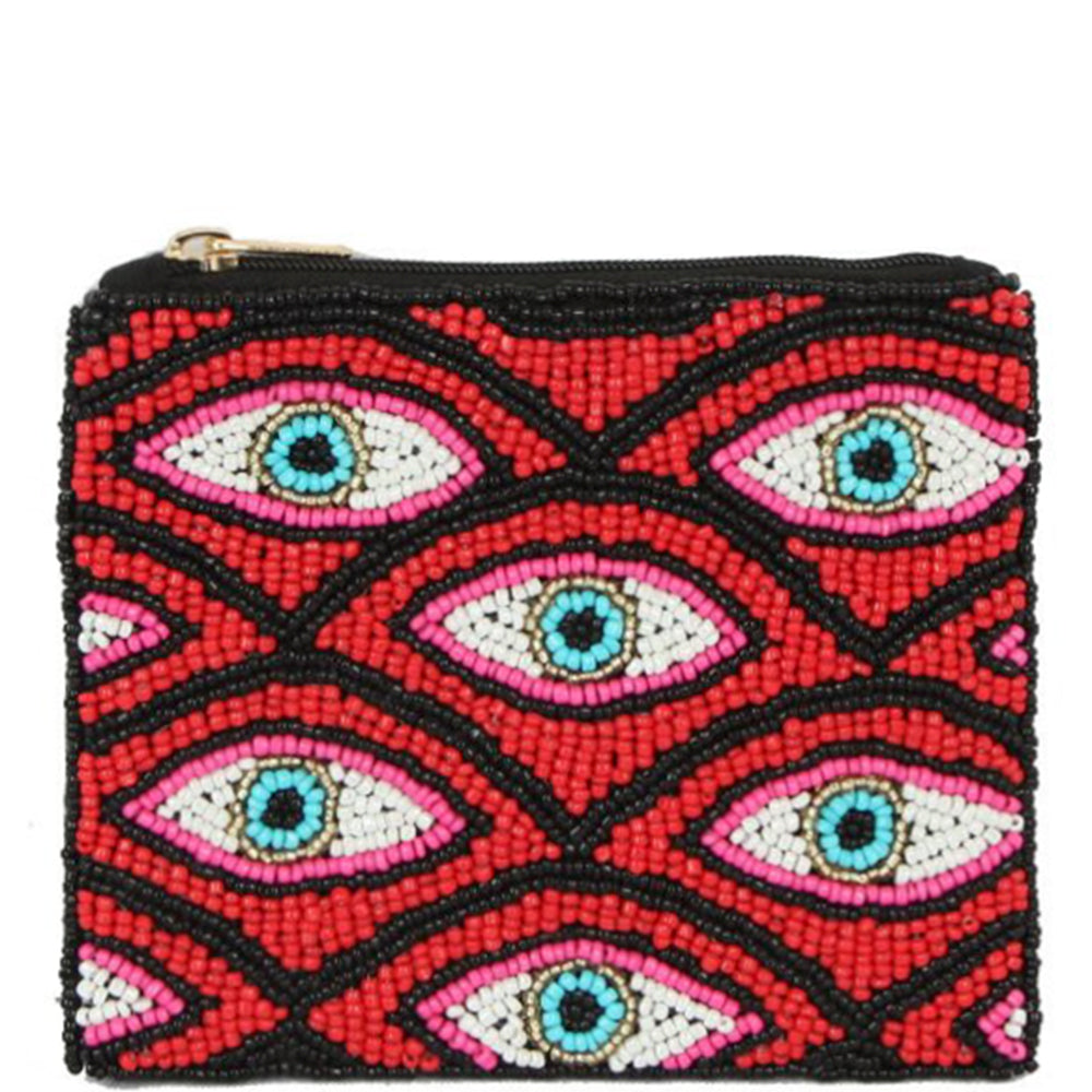 Red Evil Eye Embroidered