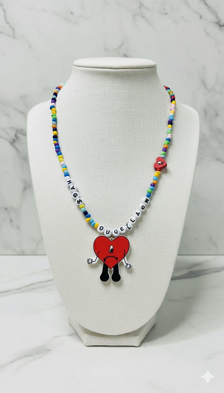 Sad Heart Necklace – Trendy Heart Emoji Jewelry