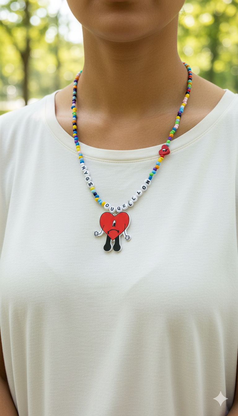 Sad Heart Necklace – Trendy Heart Emoji Jewelry